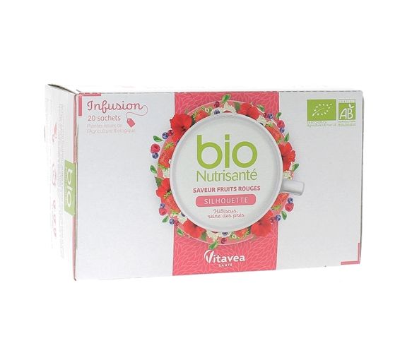 Infusion Silhouette Geschmack rote Früchte bio Nutrisanté - Box mit 20 Beuteln