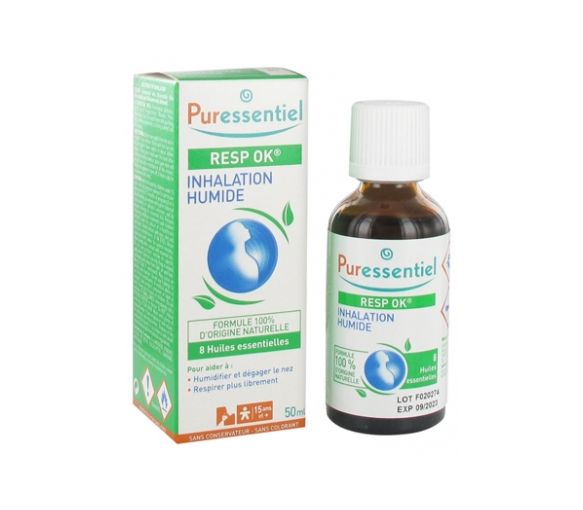 Resp OK Inhalation feucht Puressentiel respiratorisch - Flasche von 50ml