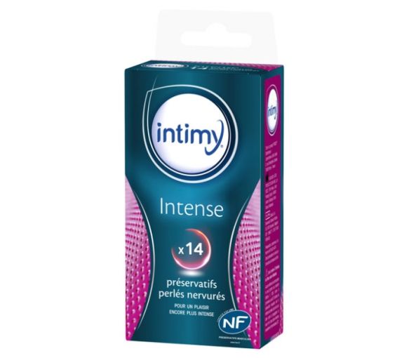 Intense Perlenstruktur Kondome Intimy - Schachtel mit 14 Kondomen