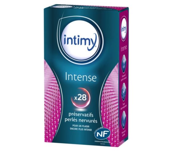 Intense Perlenstruktur Kondome Intimy - Packung mit 28 Kondomen