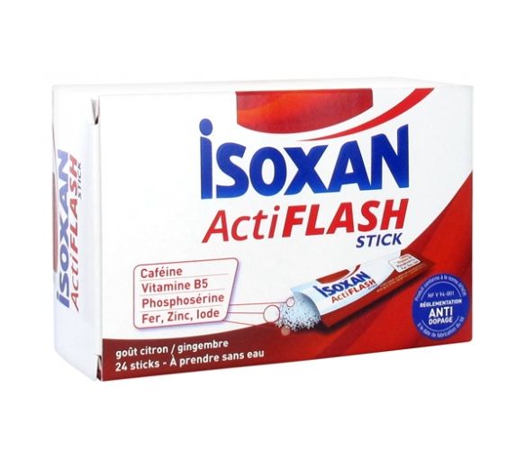 Isoxan ActiFlash Geschmack Zitrone Ingwer - Box mit 24 Sticks
