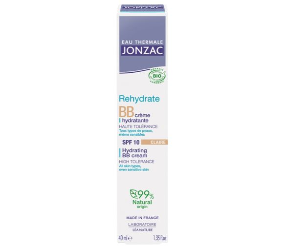 Rehydrate BB Creme feuchtigkeitsspendend bio SPF 10 helle Nuance Jonzac - Tube mit 40ml