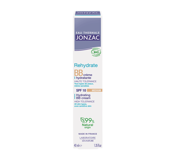 Rehydrate BB Creme feuchtigkeitsspendend bio SPF 10 Farbton medium Jonzac - Flasche mit 40 ml