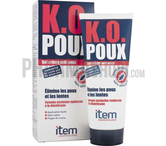 K.O. Läuse Gel Creme gegen Läuse entfernt Läuse und Nissen - Tube mit 100 ml