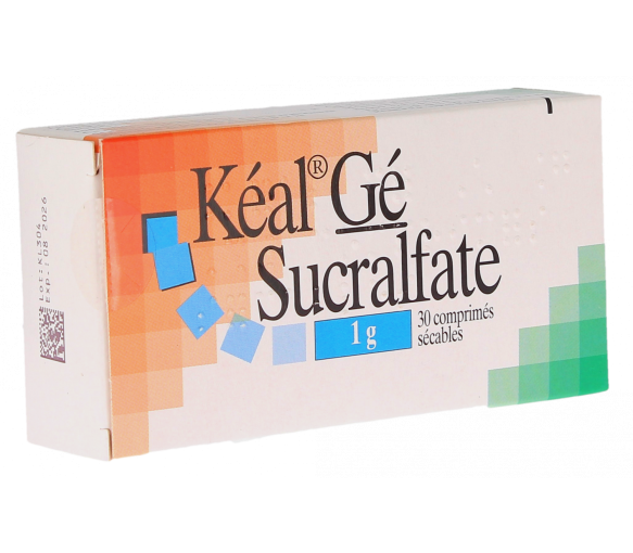 Kéal Gé Sucralfat 1g - Packung mit 30 teilbaren Tabletten - image 1