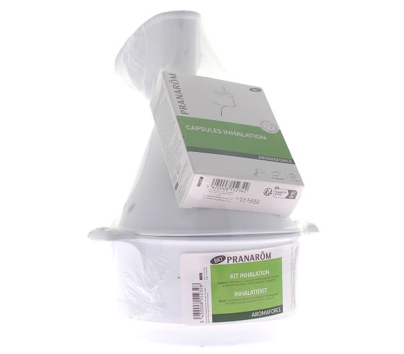 Inhalationsset Pranarom - Box mit einem ätherischen Öl und einem Inhalator