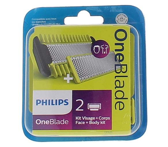 One Blade Philips Gesichts- und Körperkit - 2 Klingen