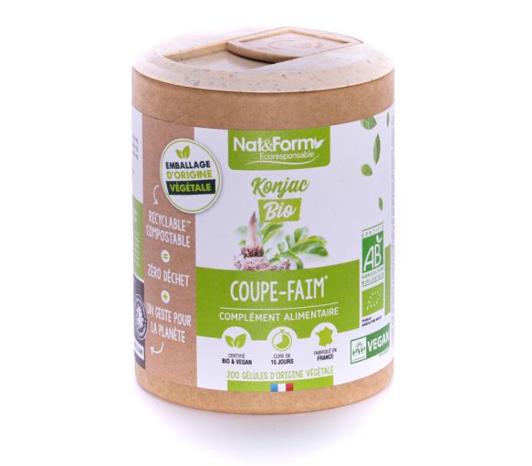 Konjac bio Ecoresponsable Nat&Form - Dose von 200 Kapseln - image 1