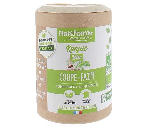 Konjac Bio Appetitzügler Nat&Form - Dose mit 90 Kapseln