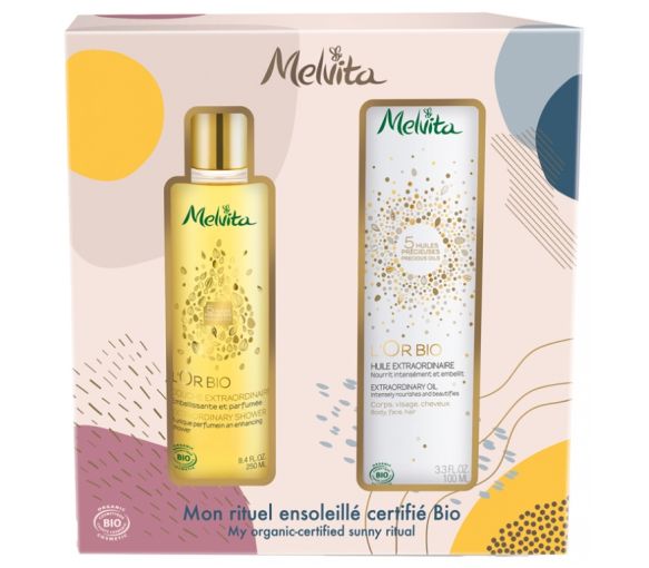 L'Or Bio Geschenkset Mein sonniges Bio-Ritual Melvita - Set mit 2 Produkten