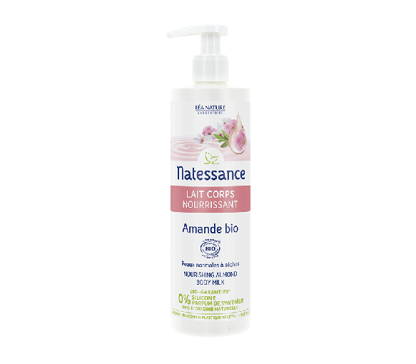 Bio-Mandel Körpermilch Natessance - Pumpflasche 400 ml