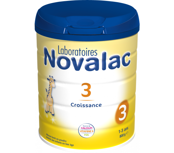 Novalac 3. Alter Milchpulver für das Wachstum von 1 bis 3 Jahren - Dose mit 800 g
