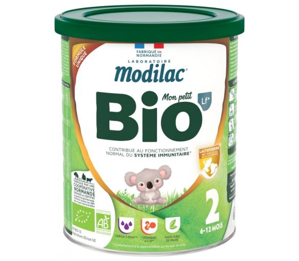 Bio-Folgemilch 2. Alter 6 bis 12 Monate Modilac - Dose mit 800 g
