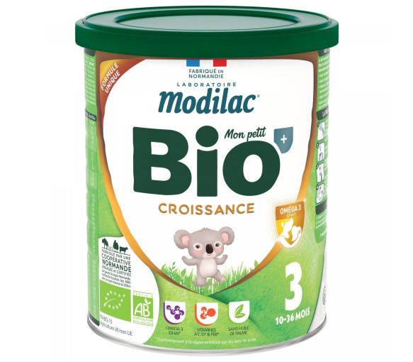 Milchpulver Mein kleines Bio-Wachstum 3. Alter 10-36 Monate Modilac - Dose mit 800g - image 1