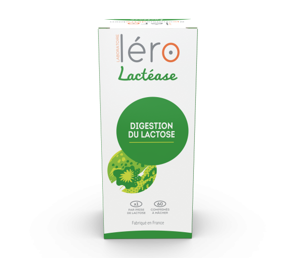 Léro Laktase Verdauung von Laktose - Packung mit 60 Tabletten