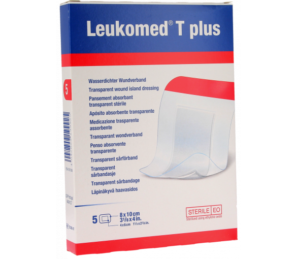 Leukomed T plus sterile transparente Verbände Bsn medizin - Schachtel mit 5 Verbänden von 8x10cm - image 1