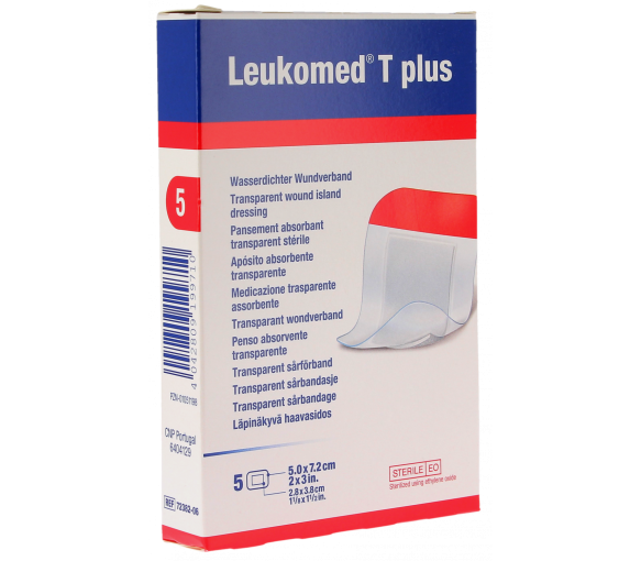 Leukomed T plus sterile transparente Verbände Bsn medizin - Schachtel mit 5 Verbänden von 5,0x7,2cm - image 1