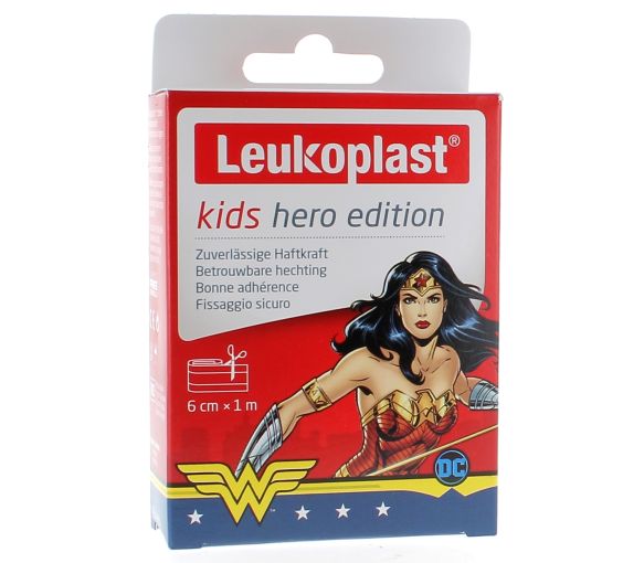Leukoplast Kids Wundpflaster zum Zuschneiden 6cm x 1m Hero Edition BSN Medical - Schachtel mit einem Wundpflaster