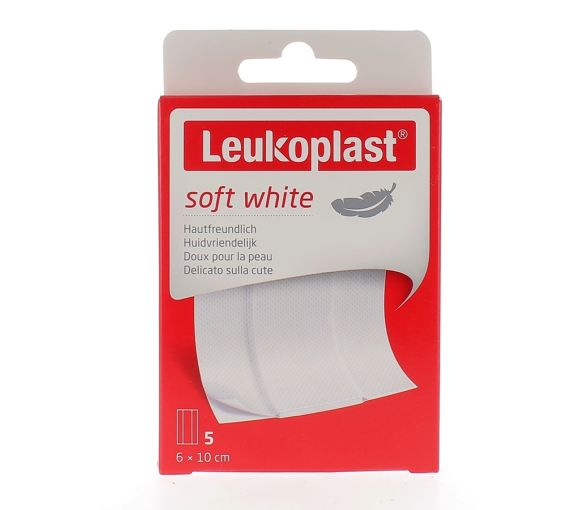 Leukoplast Soft White Wundpflaster zum Zuschneiden BSN Medical - Packung mit 5 Pflastern von 6x10cm
