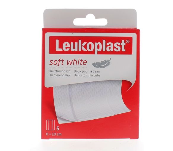 Leukoplast Soft White Wundpflaster zum Zuschneiden BSN Medical - Schachtel mit 5 Pflastern von 8x10cm