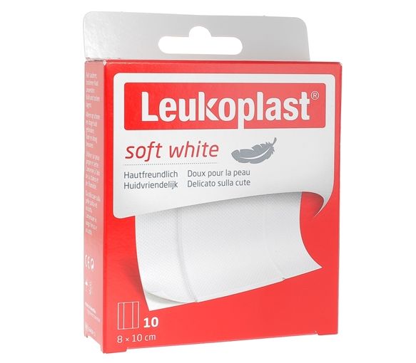 Leukoplast Soft White Wundpflaster zum Zuschneiden BSN Medical - Schachtel mit 10 Pflastern von 8 x 10 cm