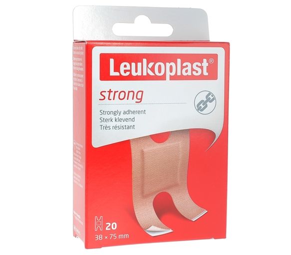 Leukoplast Strong Selbstklebendes Pflaster vorgeschnitten BSN Medical - Schachtel mit 20 Pflastern von 3,8x7,5cm