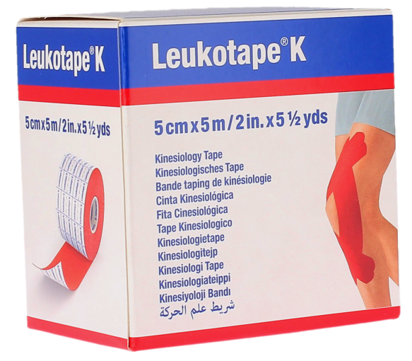 Leukotape K elastisches Tape rot BSN medizinisch - Band von 5cm x 5m - image 1