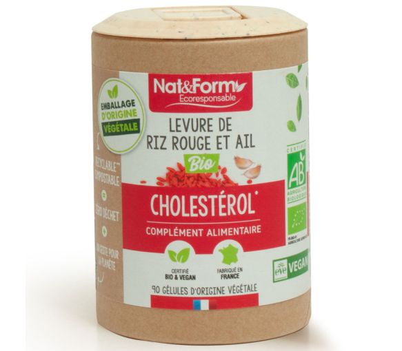 Rote Reismehl Knoblauch bio Ecoresponsable Nat&Form - Dose mit 200 Kapseln - image 1