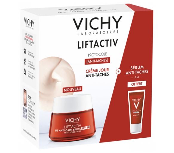 LiftActiv B3 Anti-Dunkle Flecken Creme SPF50 + Specialist B3 Serum gegen braune Flecken & Falten 5 ml geschenkt Vichy - Set aus 2 Produkten - image 1