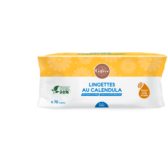 Calendula-Tücher Gifrer - Packung mit 70 Tüchern - image 1