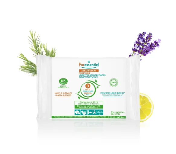Desinfektionstücher Puressentiel - Packung mit 32 Tüchern - image 1
