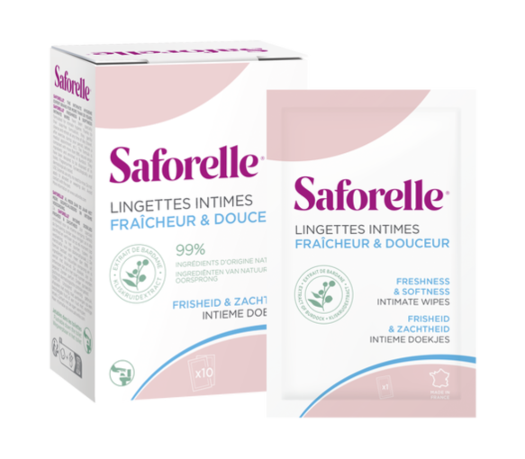 Intime Feuchttücher Frische und Sanftheit Saforelle - Packung mit 10 Tüchern - image 1
