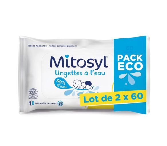 Mitosyl Feuchttücher - 2er-Pack mit 60 Tüchern