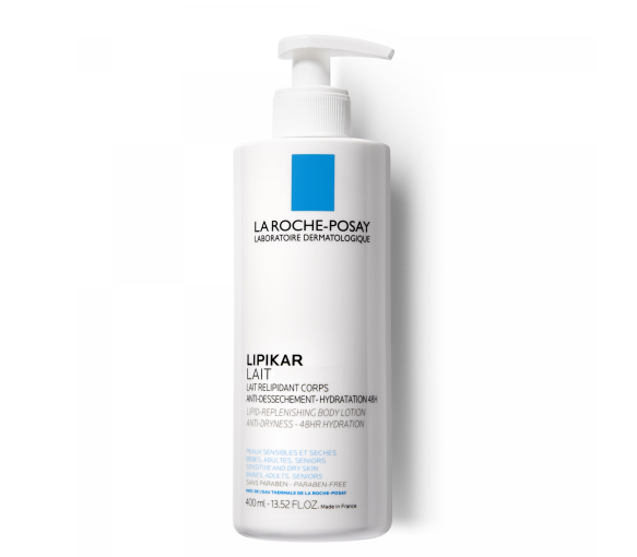 Lipikar Milch relipidierende Körperpflege gegen Austrocknung 48H La Roche-Posay - Flasche mit 400 ml - image 1