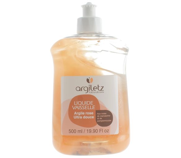 Geschirrspülmittel mit rosa Ton, Mandarine und Grapefruit Argiletz - Flasche mit 500 ml