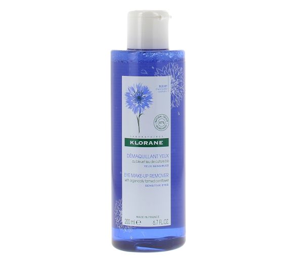 Beruhigende Kornblumen-Make-up-Entferner-Lotion von Klorane - Flasche mit 200 ml