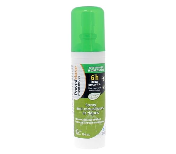 Mücken- und Zeckenspray für tropische und gemäßigte Zonen Parasidose - Spray mit 100 ml