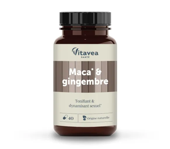 Maca und Ingwer sexuelle Vitalität Vitavea - Dose mit 40 Kapseln