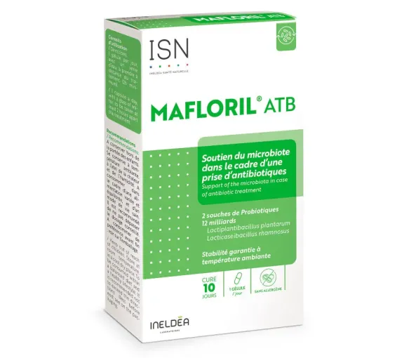 Mafloril ATB Unterstützung des Mikrobioms Ineldea - Packung mit 10 Kapseln - image 1