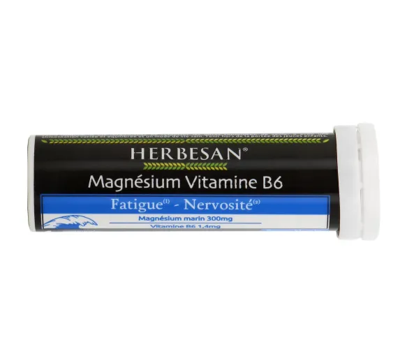 Magnesium Vitamin B6 Müdigkeit Nervosität Herbesan - Packung mit 15 Tabletten