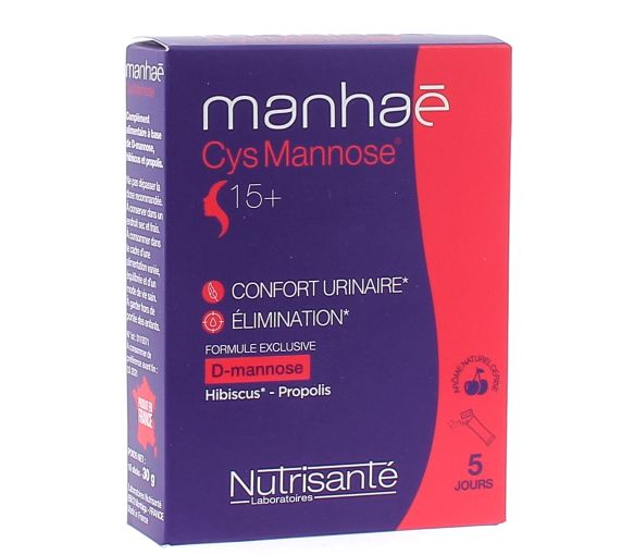 Manhaé Cys Mannose Nutrisanté - 10 Sticks à 30 g
