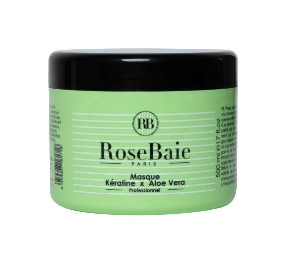 Keratin- und Aloe Vera-Maske RoseBaie - 500ml-Topf