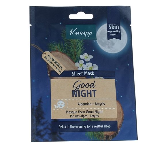 Gesichtsmaske Good Night Pin und Amyris Kneipp - eine Maske