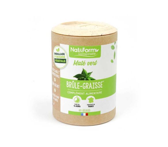Ecoresponsabler grüner Mate Nat&Form - Dose mit 60 Kapseln - image 1