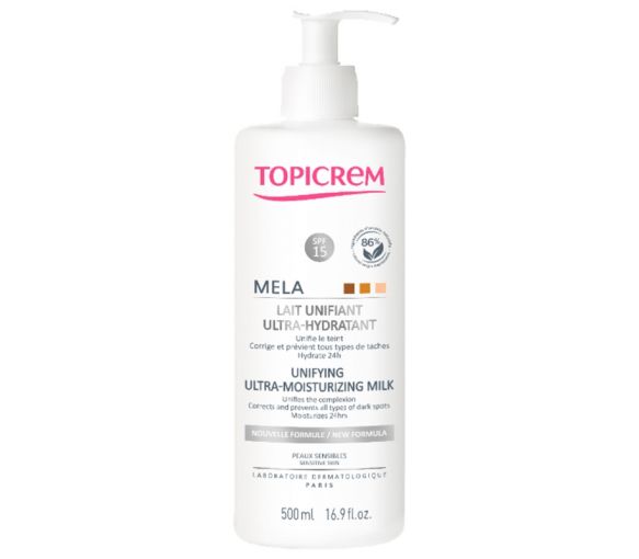 Mela Milch aufhellend ultra-hydratierend Topicrem - Pumpflasche 500ml - image 1