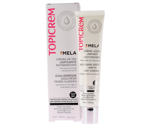 Mela Tagescreme zur Vereinheitlichung mit SPF50+ Topicrem - 40ml Tube - image 1