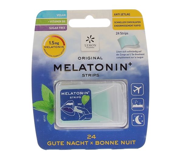 Melatonin + Lemon Pharma - Packung mit 24 Streifen