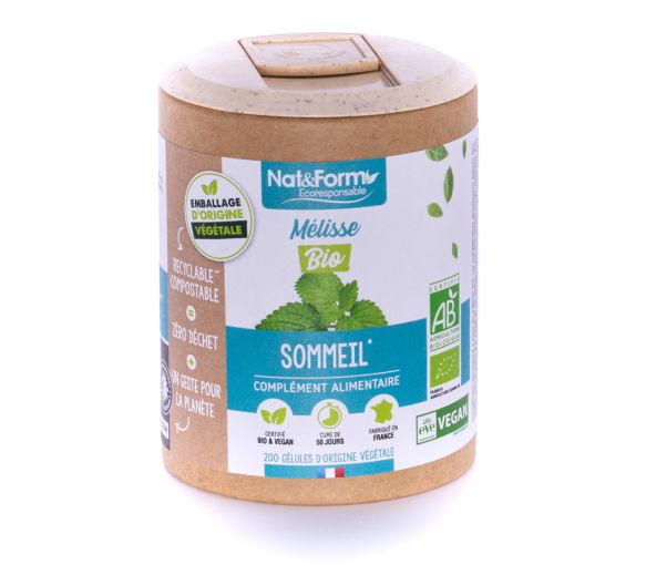 Bio-Melisse Ecoresponsable Nat&Form - Dose von 200 Kapseln - image 1