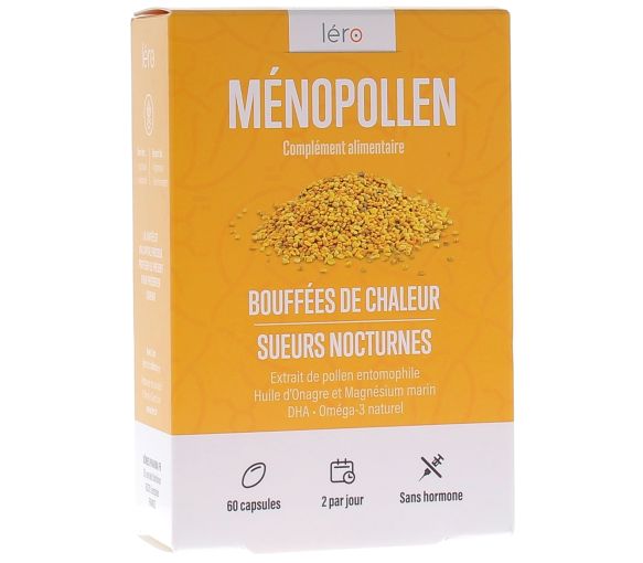 MénoPollen Hitzewallungen & nächtliches Schwitzen Léro - Packung mit 60 Kapseln - image 1