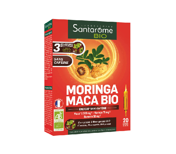 Moringa Maca Bio Santarome Bio - Packung mit 20 Ampullen